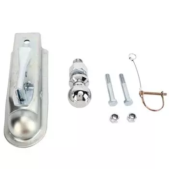 Прямое дышло для прицепа, квадратный канал 2 дюйма, шаровая опора 2 дюйма, грузоподъемность 3500 фунтов, оцинкованный