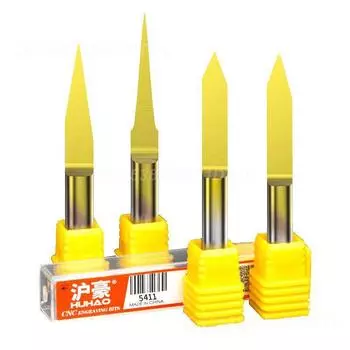 Прямое лезвие с высокой износостойкостью, с титановым покрытием, с плоским дном, инструменты для резьбы по дереву, гравировальный станок для ножей, острый острый нож 3.175x10x0.1