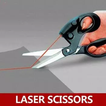 Прямой лазерный триммер для ткани, ножницы для шитья, бумага для рукоделия чёрный