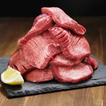 Прямой оптовый продавец мяса WONDERLAND Говяжий язык толстые ломтики 1 кг (500 г x 2приблизительно. толщина 10 мм) Ломтики в наличии Мясо в наличии Якинику