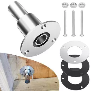 Прямой сквозной фитинг выхлопной трубы из нержавеющей стали, прочный фитинг выхлопной трубы дизельного обогревателя с 3 винтами для трубы 24 мм серебряный