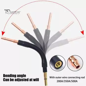 Прямой трубогибочный стержень, сварочные аксессуары, нержавеющий, термостойкий, универсальный, широкий, совместимый, DIY, сварочный адаптер для гибки труб 200 Angle head