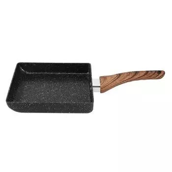 Прямоугольная антипригарная кастрюля Tamagoyaki черного цвета, практичная сковорода, кухонные принадлежности