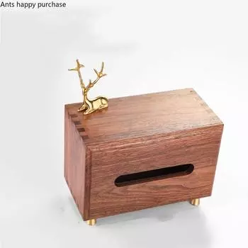 Прямоугольная деревянная коробка для салфеток Настенный держатель для салфеток Птица Олень Декоративная коробка для хранения салфеток Коробки для салфеток Держатель для рулонов бумаги