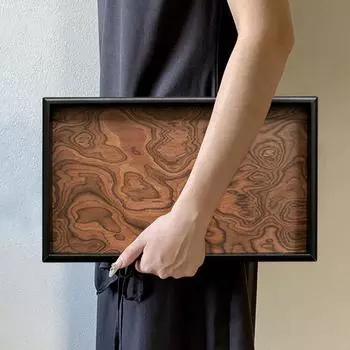 Прямоугольная десертная тарелка ручной работы из искусственной кожи, тарелка для украшений, деревянный поднос для чая, тарелка для еды, украшения, всякие аксессуары