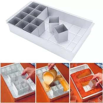 Прямоугольная форма для торта, противень для выпечки, форма для торта с буквами и цифрами, форма для выпечки, регулируемая форма для шоколада белый