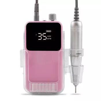 Прямоугольная настольная беспроводная дрель для ногтей 35000 об/мин, перезаряжаемая беспроводная белая маникюрная электрическая пилочка для ногтей, дрель UK