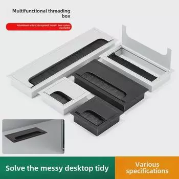 Прямоугольная настольная крышка для проводов из алюминиевого сплава для конференц-стола