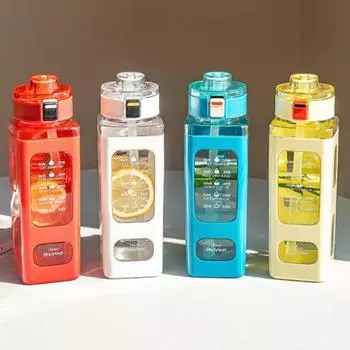 Прямоугольная пластиковая трубочка для воды объемом 700 мл, спортивная бутылка для воды, трубочка, высококачественные принадлежности для питья на открытом воздухе, детская трубочка