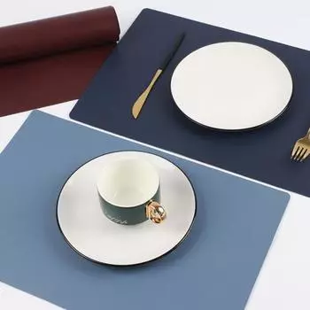 Прямоугольная подставка для столовых приборов, противоожоговая, термостойкая, нескользящая, водонепроницаемая, теплоизоляция, ПВХ, можно мыть в посудомоечной машине, коврик для украшения обеденного стола зелёный