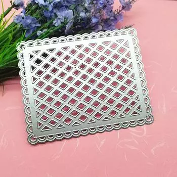 Прямоугольная полая сетка, дизайн, стиль, скрапбукинг, ремесло, штамп, 3D DIY, изготовление фестивальных карточек серебряный
