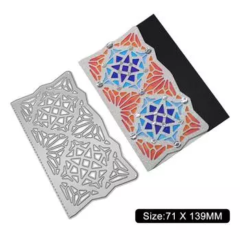 Прямоугольная рамка Геометрия Украшения Металлический серебристый трафарет Тиснение Вырубные штампы Для DIY Скрапбукинг Бумага Альбом Изготовление карт серебряный