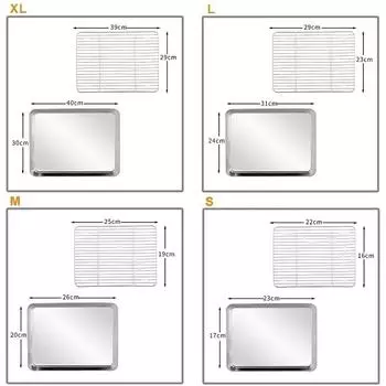 Прямоугольная решетка из нержавеющей стали для выпечки печенья со съемной решеткой для охлаждения, кухонный гаджет, антипригарный противень, подходящий для духовки