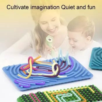 Прямоугольная сенсорная доска для занятий, успокаивающая, снимающая стресс, силиконовая полоска, игрушка-фиджет, отлично красный