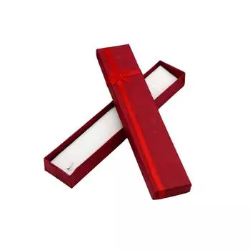 Прямоугольная шкатулка для драгоценностей, ожерелье, браслет, витрина, держатель для подарка, кулон, колье, картонные коробки, органайзер красный