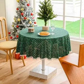 Прямоугольная скатерть для обеденного стола в полоску, трехмерная вышивка, цветы, маленькая свежая накидка, скатерть, искусство, хлопок и лен 60*60cm