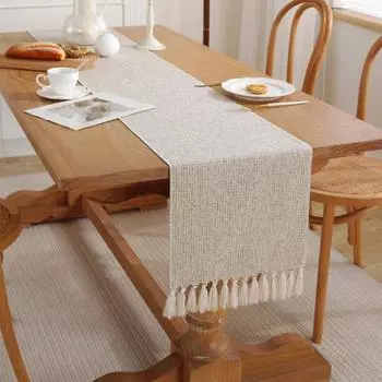 Прямоугольная скатерть с тонкой текстурой, защитная, удлиненная, полезная, в деревенском стиле, дорожка для стола, чехол для стола, товары для дома оранжевый