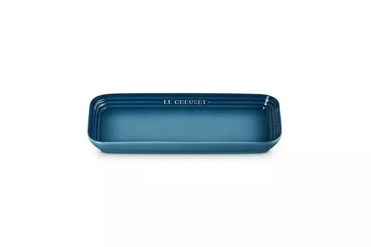 Прямоугольная тарелка Le Creuset Leger 25 см, цвет морской волны, устойчивая к жару и холоду, пригодная для использования в микроволновой печи, посудомоечной машине, жаропрочная тарелка
