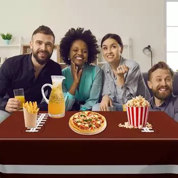 Прямоугольная ул.. Скатерть на День Святого Патрика, зеленая ирландская скатерть, водонепроницаемая и моющаяся праздничная скатерть для вечеринки, кухни, столовой One Size красный