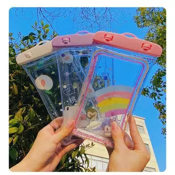 Прямоугольная водонепроницаемая сумка из ПВХ для мобильного телефона, водонепроницаемая сумка, модная сумка для дайвинга с сенсорным экраном