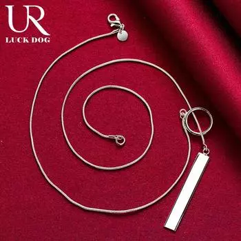 Прямоугольное кольцо из стерлингового серебра 925 пробы, модные свадебные украшения 45CM