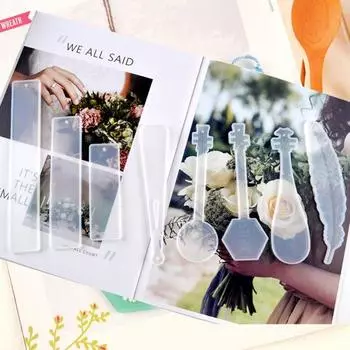 Прямоугольное перо Музыкальный инструмент Силиконовая форма для закладок Смола DIY Плесень