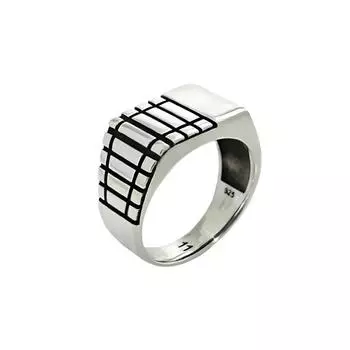 Прямоугольное серебряное кольцо без камней 240052030G12Y