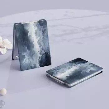 Прямоугольное складное зеркало для макияжа, портативное двухстороннее косметическое зеркало, косметическое зеркало