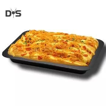 Прямоугольный антипригарный противень из нержавеющей стали для выпечки хлеба, торта, кухонный гаджет S чёрный