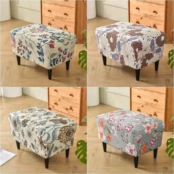Прямоугольный чехол на подставку для ног, чехлы на подставки для ног из скандинавской ткани, красивые эластичные защитные чехлы для мебели для гостиной, спальни