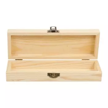 Прямоугольный деревянный пенал, неокрашенный деревянный ящик для хранения, канцелярский ящик, офис, спальня Style B