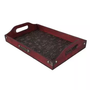 Прямоугольный деревянный поднос для чая с резьбой, дизайн для чашек китайского кунг-фу и демонстрации еды, домашний декор, настольный аксессуар C