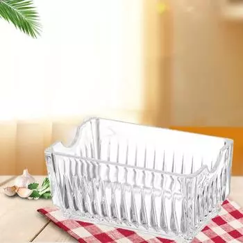 Прямоугольный держатель для сахарных пакетиков, акриловый ящик для хранения подсластителей, держатель для чайных пакетиков, кофейный бар transparent-strip pattern