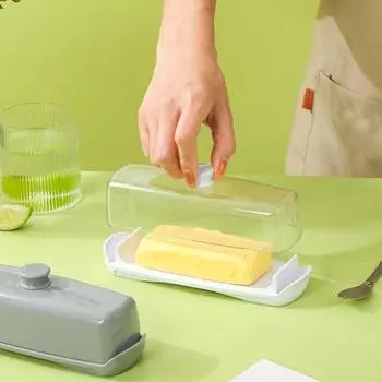 Прямоугольный контейнер для масла с герметичной крышкой, контейнер для сыра, хрустящий контейнер для масла, фрукты прозрачный