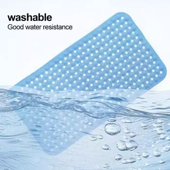 Прямоугольный коврик для ванной из ПВХ с пузырьками, нескользящий коврик для ванной комнаты, нескользящие коврики для ног в ванной, напольные коврики 68x36cm белый