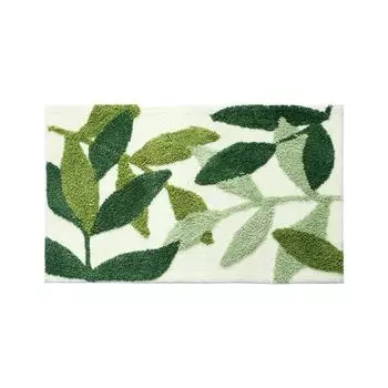 Прямоугольный коврик для ванной комнаты, водопоглощающий, противоскользящий, растительный ковер, коврик для ванной, душевой двери, моющиеся коврики, принадлежности для отелей