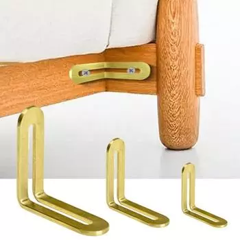 Прямоугольный кронштейн Регулируемый угловой кронштейн из нержавеющей стали с длинным отверстием Прямая мебельная деталь S чёрный