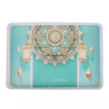 Прямоугольный меламиновый поднос для сервировки, многоразовое легкое и прочное блюдо для закусок и фруктов зелёный