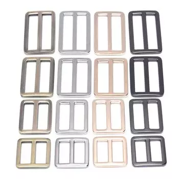 Прямоугольный металлический ремень рюкзака Tri Glide, регулируемая пряжка для сумки, пряжка-слайдер из лямки 1.9cm серебряный