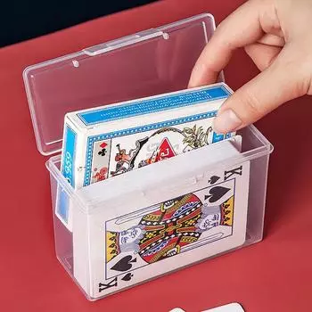 Прямоугольный пластиковый ящик для хранения карт, прозрачный органайзер для фотографий Kpop Idol, почтовая открытка, канцелярские принадлежности, контейнер