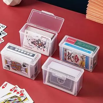 Прямоугольный пластиковый ящик для хранения карт, прозрачный органайзер для фотографий Kpop Idol, почтовая открытка, канцелярские принадлежности, контейнер