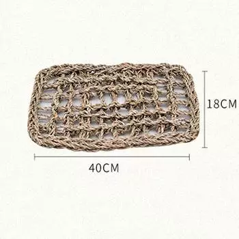 Прямоугольный плетеный коврик из ротанга - Минималистский коврик для гамака в виде ящерицы - Многофункциональный коврик для домашних трав для рептилий и мелких животных