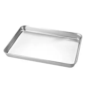 Прямоугольный поднос для барбекю с плоским дном из нержавеющей стали, поднос для запасной посуды в ресторане, поддон для варки риса и лапши на пару