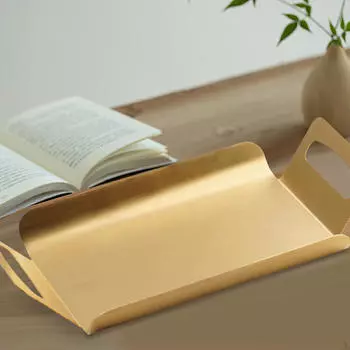 Прямоугольный поднос для сервировки, журнальный столик, многофункциональное хранилище, тарелка для фруктов и закусок для гостиной 28x17cm