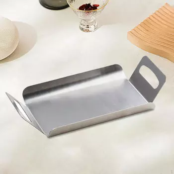 Прямоугольный поднос для закусок и фруктов с ручкой для использования на кухне 28X17CM