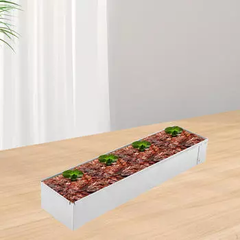 Прямоугольный противень из нержавеющей стали 201 для тирамису и чизкейка 40.3cmx10cmx6.3cm_Without Lid