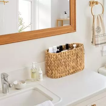 Прямоугольный ящик для хранения Имитация ротанга Плетеная корзина для хранения Настольная корзина для хранения закусок и мелочей Корзина для хранения One Size