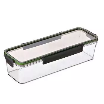 Прямоугольный ящик для хранения макарон большой вместимости с силиконовым уплотнением, влагостойкий, видимый дизайн, герметичный контейнер для пищевых продуктов Small