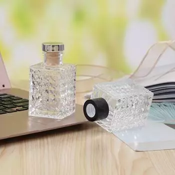 Прямоугольный стеклянный флакон для духов с ромбовидным колпачком, 100 мл, утолщенное стекло для ароматерапии 100ml прозрачный