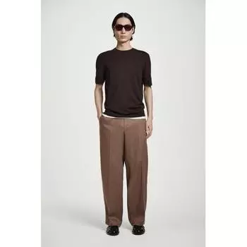 Прямые брюки Cos Japan из эластичного льна Braun/48